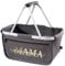 AWASG Einkaufskorb Mama Mom - Personalisiert mit Name - Einkaufstasche faltbar Tragekorb mit Aufdruck - 45 x 25 x 25 cm (grau Filz)