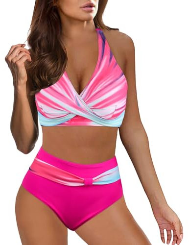 Bikini Mit Passendem Tuch Bikini Mit Volants Damen Push Up BadeanzüGe Bikinihose Hoher Bund Bikini Set Triangel Neckholder Bikini Oberteil Mit BüGel Bikini FüR Curvy Frauen Triangel Bikini Spitze
