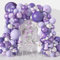 Set di Palloncini Viola, 145pcs Palloncini Viola, Purple Balloon Coriandoli Purple Lucido, Adesivi Farfalla 3D, Palloncino Bianco, Arco di Balloons In Lattice, Matrimonio, Baby Shower, Compleanno