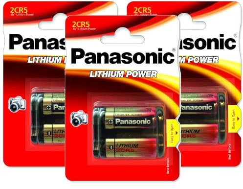 PANASONIC Lot de 3 Blisters de 1 Pile Photo Lithium Power 2CR5-6V