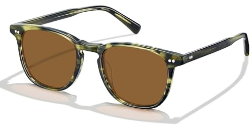 CARFIA Retro Square Gafas de sol Hombre Polarizadas 100% de Protección UV para la Conducción de Viajes