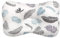 Kindkissen, Kindkissen zu Flathead Kindkissen, Kindkissen, 0-12 Memory Foam Reisekissen, Autositz (Blaugraue Blattfedern,28 * 20 * 5cm)