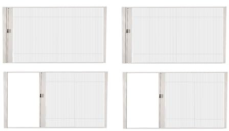 Fliegenschutz Alurahmen Mückengitter 4er-Pack maßgeschneiderter Ersatz-Fliegengitter für Fenster, erweiterbare Fenstergitter mit Aluminiumrahmen, horizontal verschiebbarer Falt-Fliegengitter für mühel
