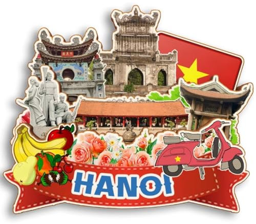 Hanoi Vietnam 3D Fridge Magnet Wooden City Travel Souvenir Refrigerator Stickers Home Kitchen whiteboard Decor