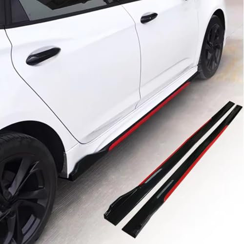 Auto Seitenschweller Verlängerungslippe für VW Passat B8 Variant 2014-2019, ABS Seitenschweller Winglet Splitter Spoiler,Black-Red