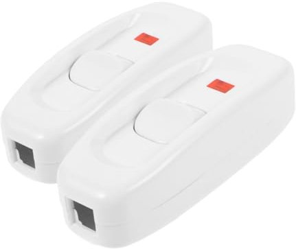 ETHZZLE 2pcs Retro Bedside Switch Button Inline Cord Light Fixture Switch for Desk Lamp Bedroom Table Lamp Vintage Design