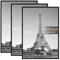 upsimples 3 Pack Bilderrahmen A2, a2 Bilderrahmen Schwarz für Fotogalerie, Einschubstreifen, Horizontale oder Vertikale Wandmontage