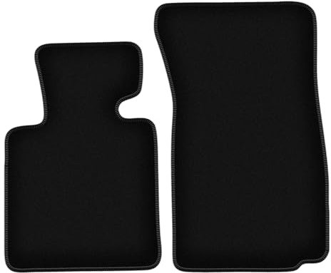 Wielganizator Velours Vorne Fußmatten passend für BMW Z4 E85 (2002-2008) | Qualität: Basic - Genaue Passform, rutschfeste Untregrund 2-teilig - Schwarz