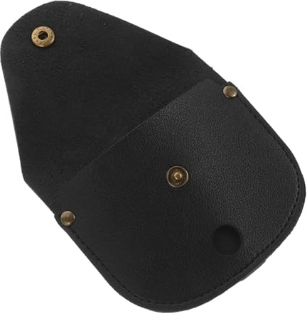 Retro Uhrentasche für Taschenuhr, PU Leder, Schwarz, Weihnachten Feier | Uhrenhalter mit Metallkette, Kompakt für Outdoor, für Herren und Steampunk Fans