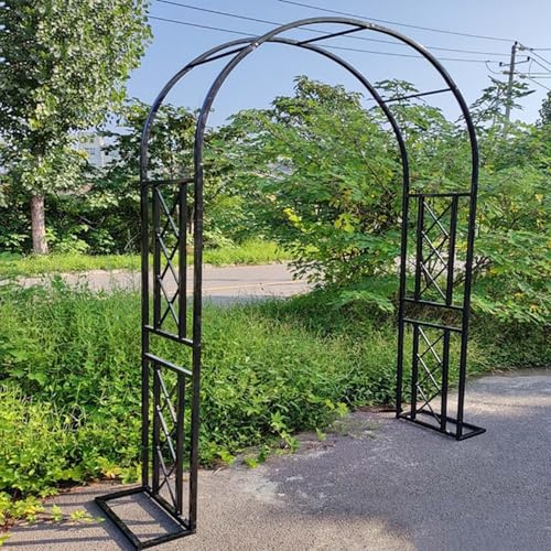 Arche de jardin en métal 230 cm de haut x 140 cm ~ 340 cm de large, arche de rose en métal robuste pour roses grimpantes, vignes et plantes, décoration de fête de mariage