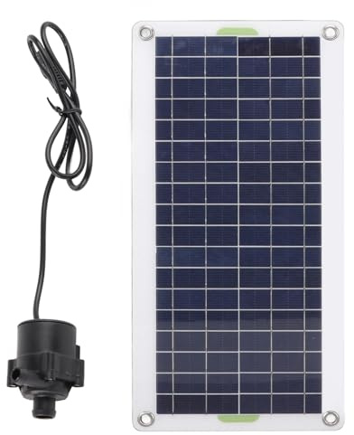 CFTGIW Solar-Wasserpumpen-Set, 30 W, Polysilizium-Solarpanel, Springbrunnen-Pumpen-Set für Sonnenbetriebene Springbrunnen, Teiche, Hydrokultur, Gärten, Volumen, Wasser Bewegt, Kraftvoll,