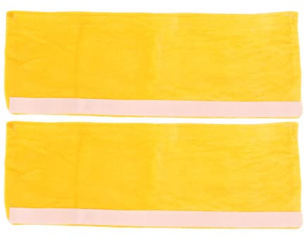 COCOYUEMA 2pcs Refrigerator Door Handle Covers Soft Refrigerator Handle Gloves for Kitchen Dining (Yellow)