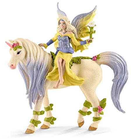 SCHLEICH 70565 Sera mit Blüten-Einhorn, für Kinder ab 5-12 Jahren, BAYALA - Spielfigur