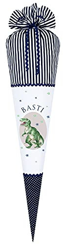 Dino Schultüte mit Namen aus Stoff 70cm groß