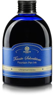 Tinta de pluma estilográfica en botella práctica, tinta para pluma, tinta de pluma, tinta de caligrafía en azul ultramar 250ml