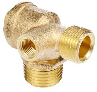 Valvola di ritegno senza ritorno per il connettore del compressore d’aria, in ottone, a 3 vie