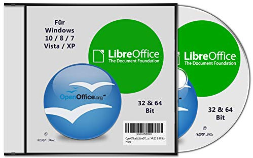 OpenOffice & LibreOffice, Vorlagen + Softwarepaket für Windows 10 / 8 / 7 / Vista / XP (32 & 64 Bit)