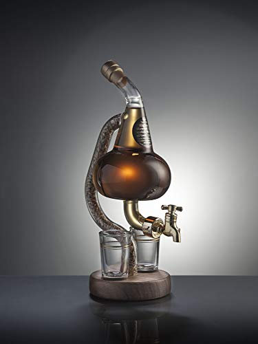 Pot Still Whisky Decanter with Tap & 2 Glasses
