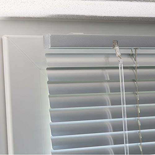 Optimal Products Aluminium Metal Venetian Blinds Trimable Easy Fit 25mm Slat Home Office Silver,Black,White Colours (Silver, 75 x 150 cm)