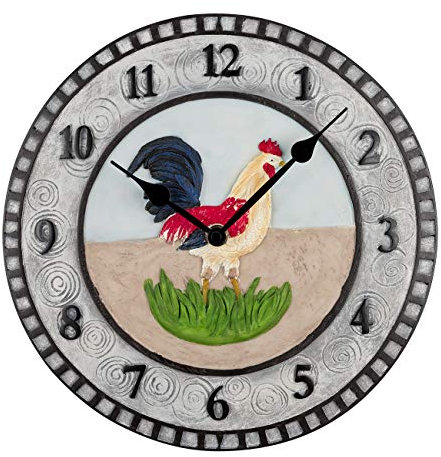 Atlanta Küchenuhr Landhaus Motiv Hahn 29 cm - 6110