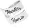 doble aro - Anillo Personalizado con Nombre - Anillo de Plata para Mujer - Anillo Adaptable hasta 2 Nombres - Modelo Cruzado Plata, Plata de Ley 925/1000.