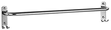 Acciaio Inossidabile Barra Porta Asciugamano Bagno Canna Singola Finitura Lucida portasciugamano da Cucina Doppio Uso Senza perforazioni Muro portasalviette Bidet B-50cm(20inch)
