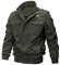 FBYDLL Warme Herren Jeansjacke - Air Force Pilot Reißverschluss Herbstjeans, Verdicken Werkzeug Lockere Passform Button Up Cowboy Top, Übergröße Outwear M - 6XL,Schwarz,4XL