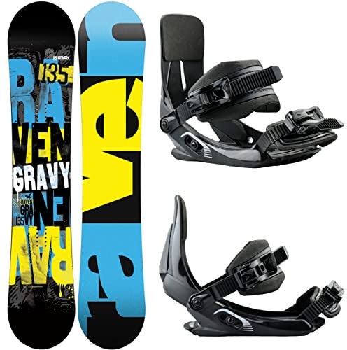 RAVEN Snowboard Set: Snowboard Gravy Junior + Bindung MP Junior XS/S (125cm)