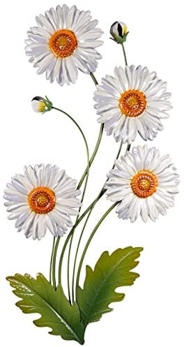 CIM Metall Wand-Deko - 3D Daisy 68cm - tierische 3D Wandbilder - Wandschmuck inkl. praktischer Wandbefestigung - lebhafte Wandskulptur