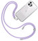 TBOC Cordon Collier Laniere Portable [Lilas] - Sangle Accrocher Coque Cou pour Pochette Telephone - Accessoire Bandouliere Attache Porte Etui Avec Lanyard Femme Homme Protection Integrale