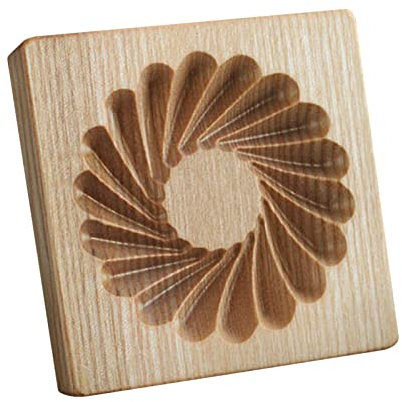 Molde de galletas de madera, molde para hornear 3D, herramienta de decoración de manualidades en relieve, adecuado para Halloween, Acción de Gracias, Navidad, cocina, bricolaje (forma E 10 x 10 x 2)