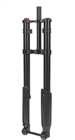 HSQMA Bike Inverted Fork 26/27.5 Inch Downhill MTB Air/Oil Suspension Fork Travel 150mm Rebound Adjust Straight Front Fork Double Shoulder Thru Axle DH (Color : Oil fork, Size : 27.5inch)