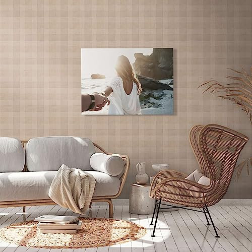 A.S. Création Tapete Vlies floral Lila Beige - Tapete Tapete Landhausstil 386641 - Tapete Blätter modern - 10,05m x 0,53m - Made in Germany