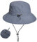 WANYIG Sonnenhut Damen Herren UV Schutz Faltbar Safari Hut Wasserdicht Sommerhut Wanderhut Anglerhut Outdoor Buschhut Schnell Trocken 55-58CM (Dunkelgrau)