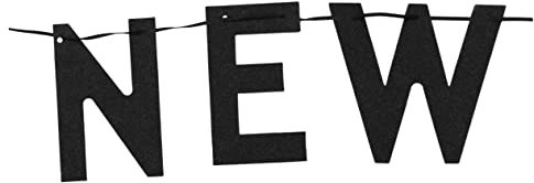 Amosfun 1 Satz 2020 Wimpelkette Silvester-Party-zubehör Neujahrsparty-fotohintergrund Frohes Neues Jahr Dekorationen Partydeko 2020 Neujahrsfahnengirlande Ballon