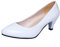 Minetom Damen Pumps Pointed Toe High Heels Kunstleder Business Büro Pumps Elegant Kleid Hochzeit Abend Party Braut Schuhe C Weiß 37 EU