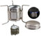 zalati Fornello da campeggio portatile ad alcool, fornace in acciaio inox con supporto per picnic, campeggio, barbecue, cucina, capacità 180 ml