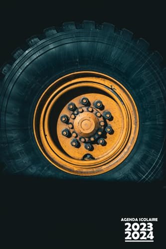 Agenda Scolaire 2023 2024 Tracteur: Couverture Roue de Tracteur , Organiseur Scolaire 11 Mois de (Septembre 2023/Juillet 2024) pour Étudiants Collège, Lycée - Planificateur Journalier 1 Jour Par Page
