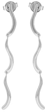 Skagen Damen-Hängeohrringe Essential Waves lang Edelstahl, SKJ1792040