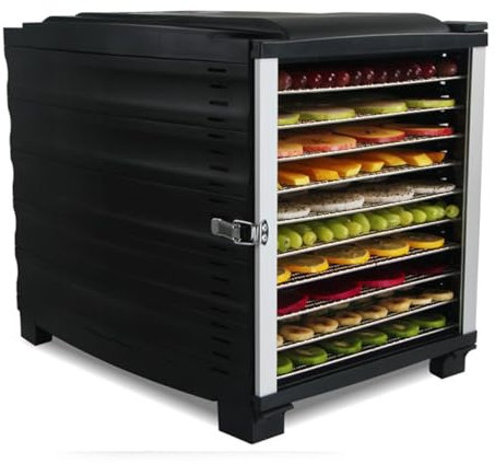 10 Tablett Lebensmittel-Dehydrator-Maschine Obsttrockner Maschine Mit Digitaler Temperaturregelung 29-70 ° C Timer 24 Stunden Lebensmitteltrockner Für Fleisch, Obst, Gemüse, Kräuter ( Color : Stainles