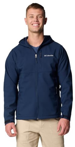 Columbia Veste softshell à capuche Ascender II pour homme, Bleu marine, XX-Large