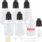 Apstaqeoo 6Pcs, 50Ml Plastic Dropper Bottles, Empty Squeezable Liquid Dropper Bottle Eye Droppers Sample Dispenser White Paint Dropper Bottles Black Cap/Funnel/Label/Dropper for Essential Oil