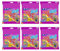 Joystixx Sweets Bags (140g x 6) Multipack - Individually Wrapped Fruit Flavour Chews Share Pack Kids Party Candy Bulk