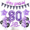 Lila Luftballon 80. Geburtstag Dekoration violett Tortendeko 80. Geburtstag Frauen party deko Geburtstagsdeko 80 Jahre Frau Mädchen Lila Folienballon 80 Ballon