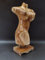 Wurzelholz Deko Büste Frauenkörper - Teak Massivholz Skulptur Einer Frau - Holz Aufsteller Oberkörper auf Sockel