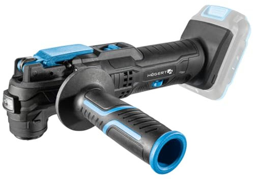 HÖGERT TECHNIK Akku-Multifunktionswerkzeug, 18V, 5000-19000 min⁻¹, 3° Oszillation, LED, stufenlose Drehzahlregelung, Softgrip, inkl. Zubehör, ohne Akku