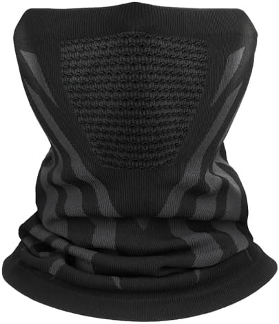 Kiiwah Cache Cou pour Homme et Femme, Elastique Tour de Cou Cache Cou Moto Coupe-Vent et Respirant Masque Facial Hiver pour Moto Randonnée Équitation Ski Course à Pied
