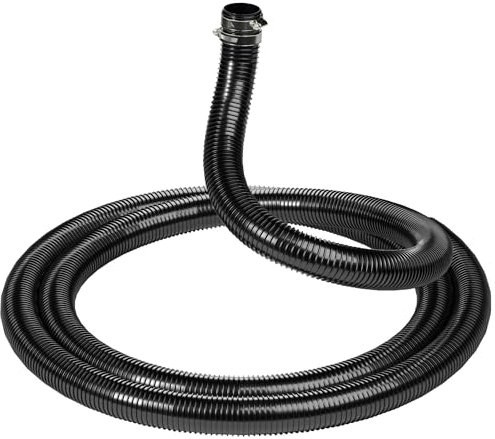 38mm 5 Metre + Clips Pond Hose Pipe Water Butt Corrugated Flexible PVC Garden for Fish Fountain Filter Pump Tubing