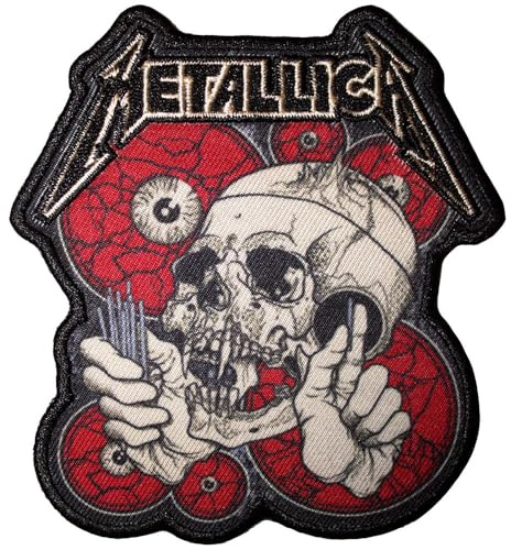 Metallica The Shortest Straw Red Eyes Standard Printed Patch Accessory Size