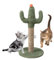 Griffoir pour Chat Vert Cactus - Poteau à Ongles Vertical Naturel avec Base Stable - Portable et Compact - Polyvalent - Idéal pour Les Chats d'intérieur - Dimensions : 60 x 30 x 30 cm